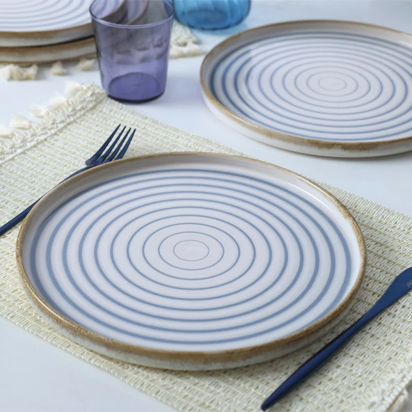 Keramika Keraart Ocean Breeze Stackable Servis Tabağı 27 Cm 6 Adet 21733 - 5