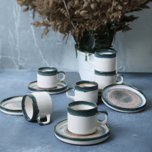 Keramika Keraart Hydra Stackable Çay Takımı 12 Parça 6 Kişilik 21279