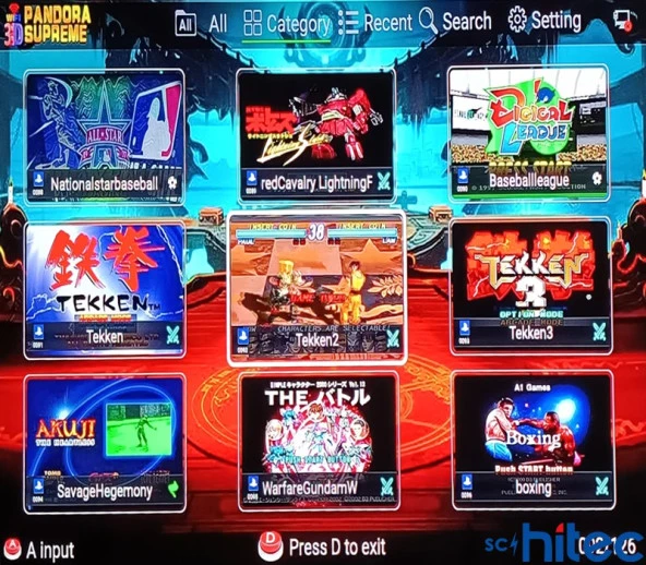 ScHitec 4K Arcade Station 3D Supreme 8000 Oyunlu TV Baglanan Atari Makinası - 5