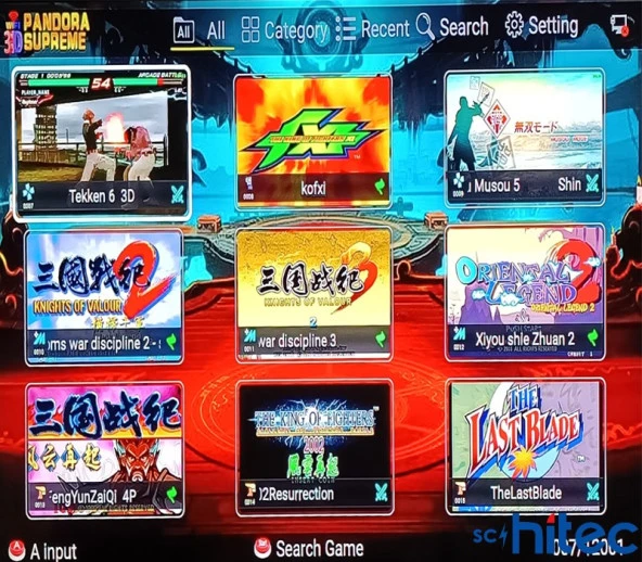 ScHitec 4K Arcade Station 3D Supreme 8000 Oyunlu TV Baglanan Atari Makinası - 8