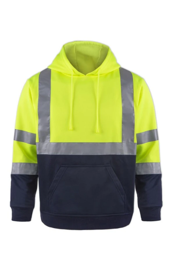 OLYMPUS CONTRAST SAFETY HOODED SWEATSHIRT - Resim 2