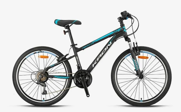 Kron VORTEX 4.0 - 24  MTB - 14' - 21 Vites - V.B. - Mat Siyah-Gri/Mavi - 1