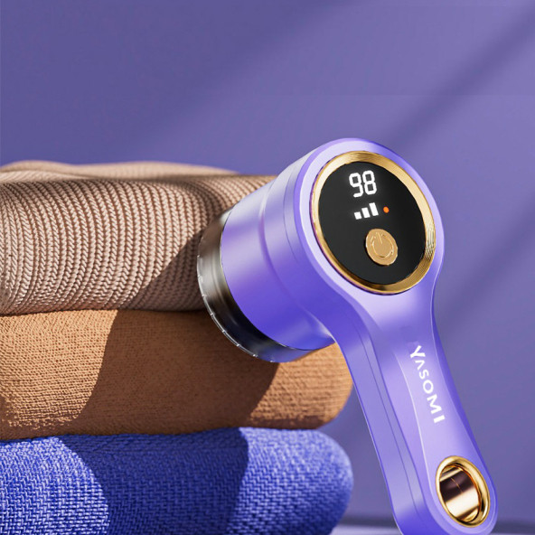 Yasomi DN-31 QuilMate Usb Şarj Edilebilir LED Ekran Tiftik-Tüy Toplama Makinesi (mor) - 2