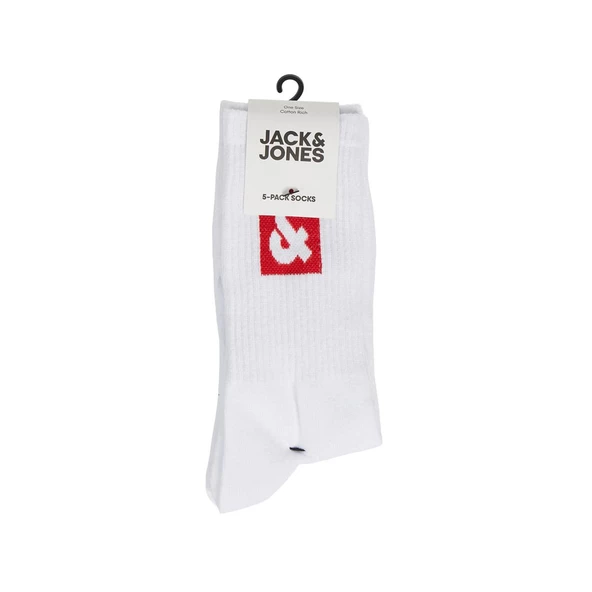 Jack & Jones 12241119 Jacdan Logo Tennis Socks 5 Pack Beyaz &