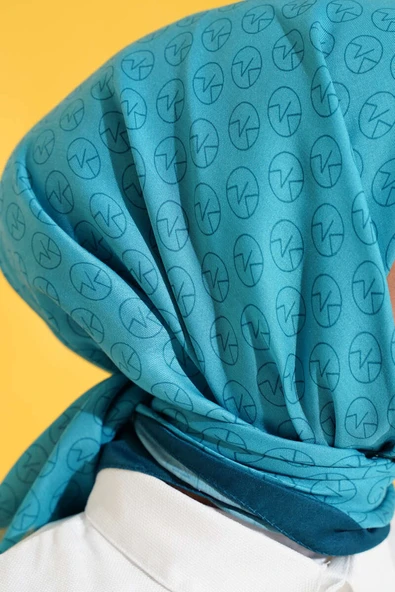 MK Desen Soft Eşarp Petrol Yeşili - Resim 4