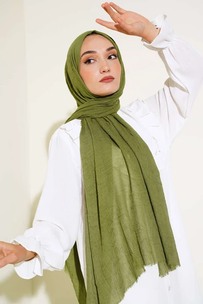 Organik Bambu Kraş Şal Yeşil ürün görseli 1