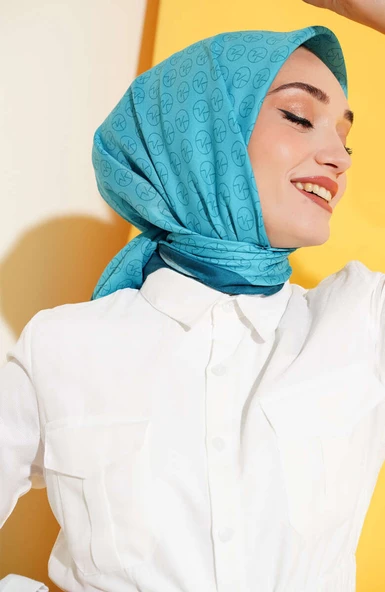 MK Desen Soft Eşarp Petrol Yeşili - 1