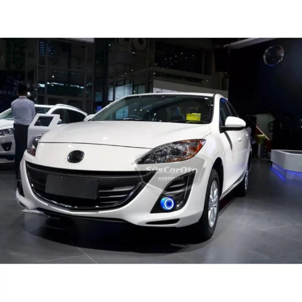 Dacia Logan Uyumlu Üniversal Mercekli Angel Sis Farı Metal Su Geçirmez 76 mm Buz Mavi Halkalı Gündüz Farı Angel Eyes 2 Adet - 4