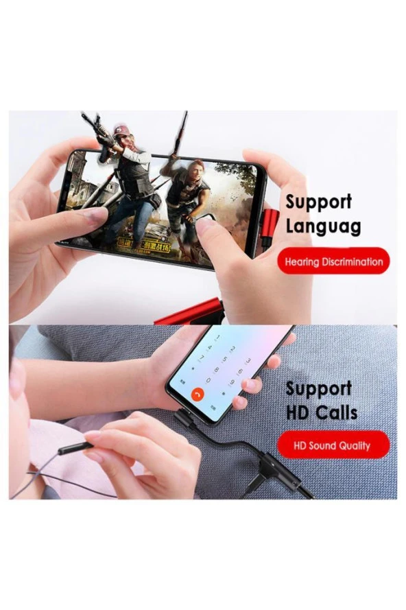 iPhone 7 8 X XR XS 11 için 2 in 1 AUX Şarj Çift Adaptör Splitter - 7