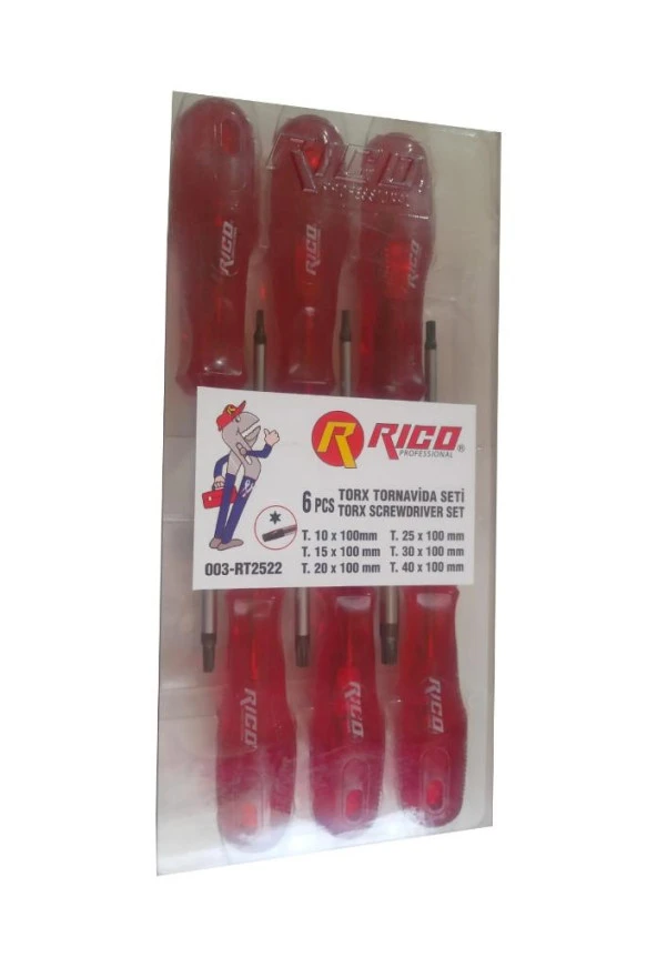 Rico Torx Tornavida Seti 6Parça 003-RT2522 - 3