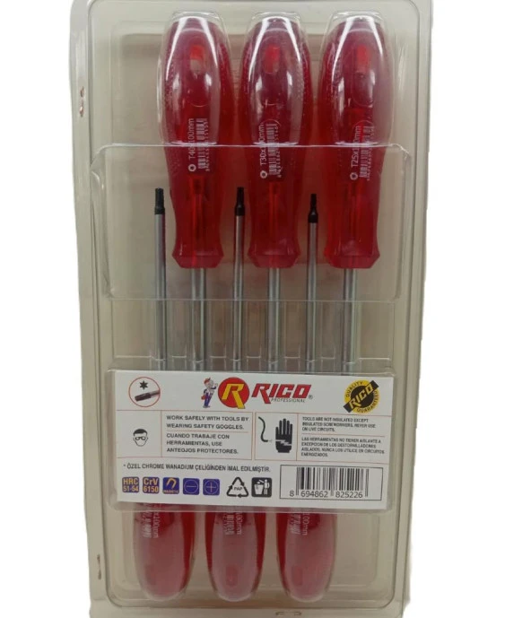 Rico Torx Tornavida Seti 6Parça 003-RT2522 - 4