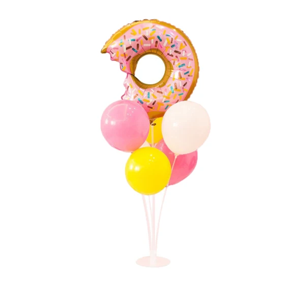 7 li Balon Standı Demeti Donut Balon