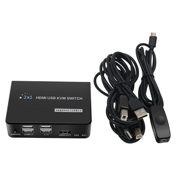 Pm-11789 4k Hdmı Usb Kvm Swıtch 2x1 - 3