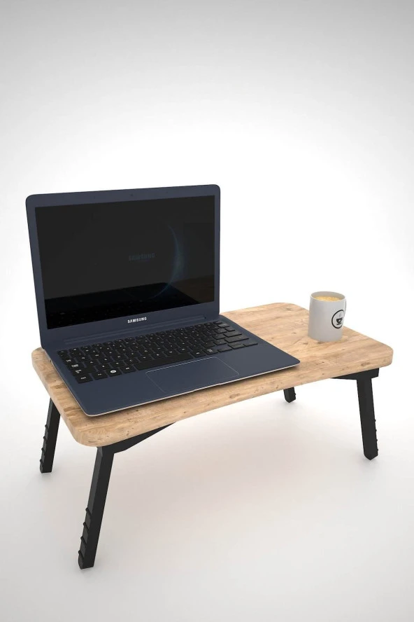 Limnizza Laptop Sehpası Seyyar Kahvaltı Masası Katlanır Çalışma Sehpası Atlantik Çam - 4