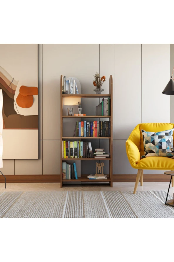 Limnizza Dekoratif 5 Raflı Kitaplık Modern Kitaplık Kütüphane Organizer - 2