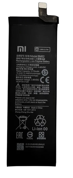 Xiaomi Mi NOTE 10 Lite - BM 52 - Batarya Pil Sıfır Orijinal