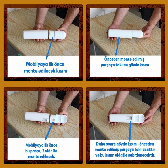 Kapsül Mobilya Yükseltici Sehpa Kanepe TV Ünitesi Koltuk Ayağı Baza Ayakları Mat Beyaz 15 cm - Resim 5