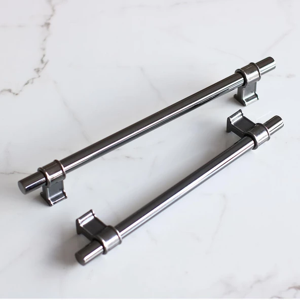 Hisar Füme Düz Metal Kulp Kulpu 192 mm Mobilya Çekmece Mutfak Dolabı Dolap Kulpları Kulbu - Resim 5