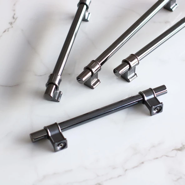 Hisar Füme Düz Metal Kulp Kulpu 192 mm Mobilya Çekmece Mutfak Dolabı Dolap Kulpları Kulbu - Resim 4