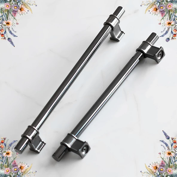 Hisar Füme Düz Metal Kulp Kulpu 192 mm Mobilya Çekmece Mutfak Dolabı Dolap Kulpları Kulbu - Resim 7