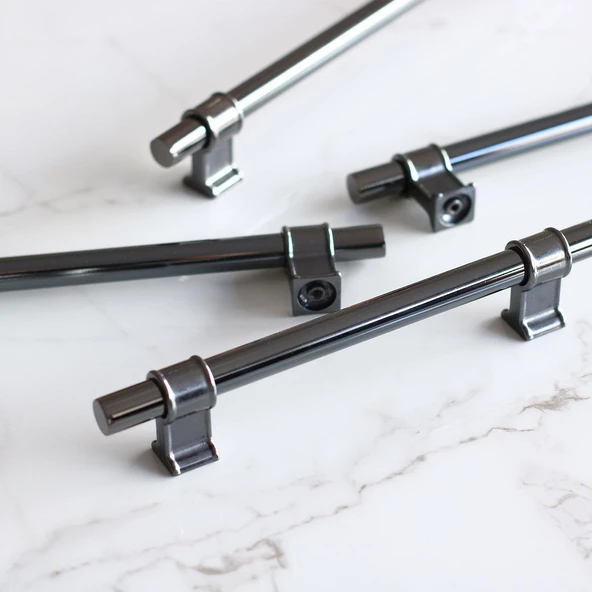 Hisar Füme Düz Metal Kulp Kulpu 192 mm Mobilya Çekmece Mutfak Dolabı Dolap Kulpları Kulbu - Resim 6