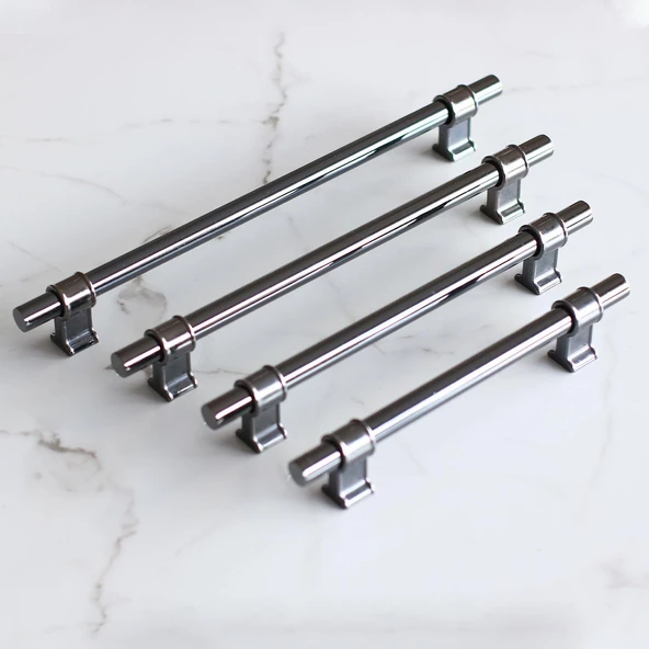 Hisar Füme Düz Metal Kulp Kulpu 224 mm Mobilya Çekmece Mutfak Dolabı Dolap Kulpları Kulbu - 3