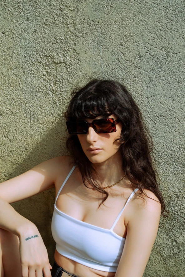 Round Metal Rose-Siyah Yuvarlak Erkek Güneş Gözlüğü - Resim 7