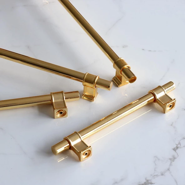 Hisar Altın Gold Düz Metal Kulp Kulbu 160 mm Çekmece Mobilya Mutfak Dolabı Dolap Kulpları Kulbu - 5