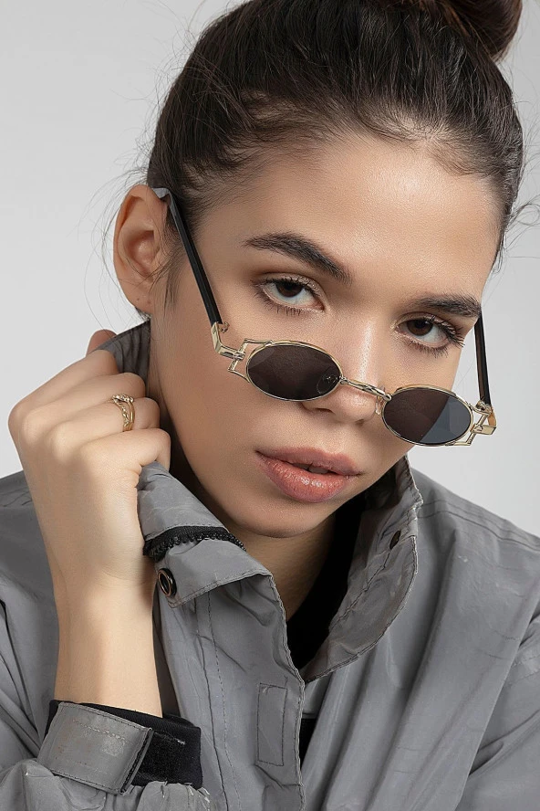 Zeda Yuvarlak Model Metal Çerçeve Siyah Erkek Güneş Gözlüğü