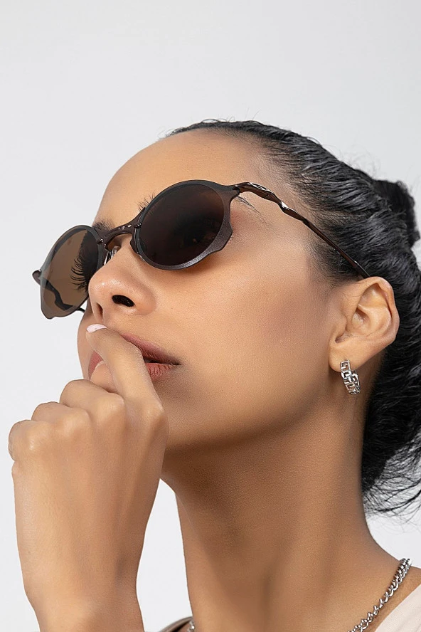 Siperlikli Round Metal Erkek Güneş Gözlüğü ürün görseli