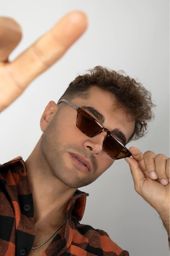 Kemik Çerçeve Erkek Güneş Gözlüğü - Resim 3