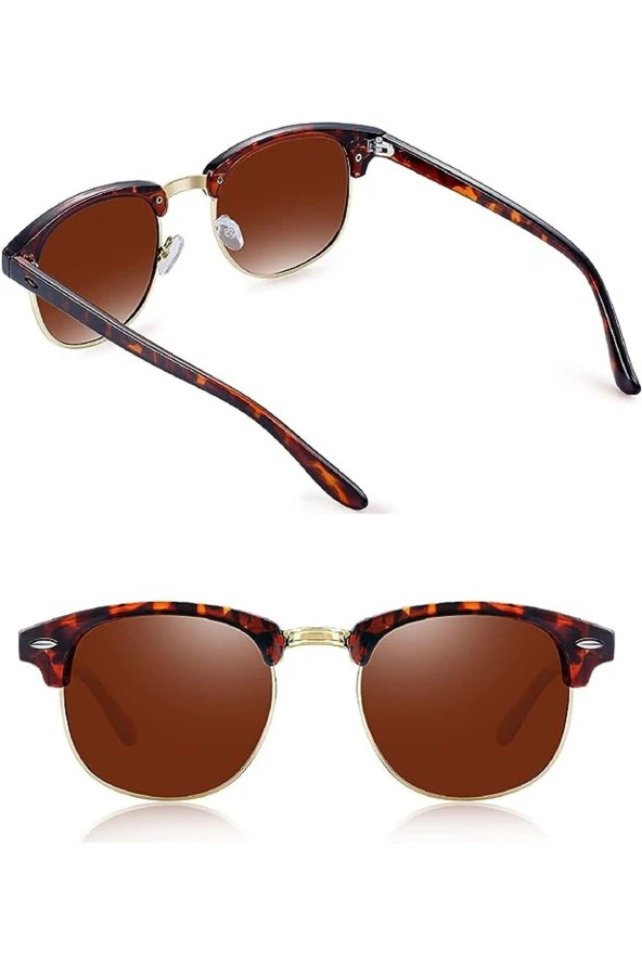 Gold-kahverengi Club Master Kadın Güneş Gözlüğü - Resim 2