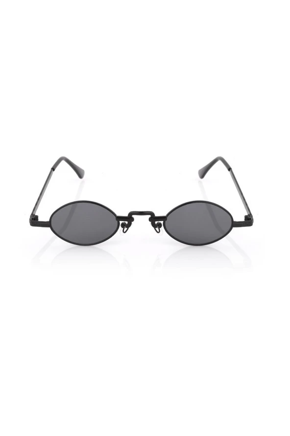 Geometrik Metal Çerçeve Gümüş-Siyah Erkek Güneş Gözlüğü - 3