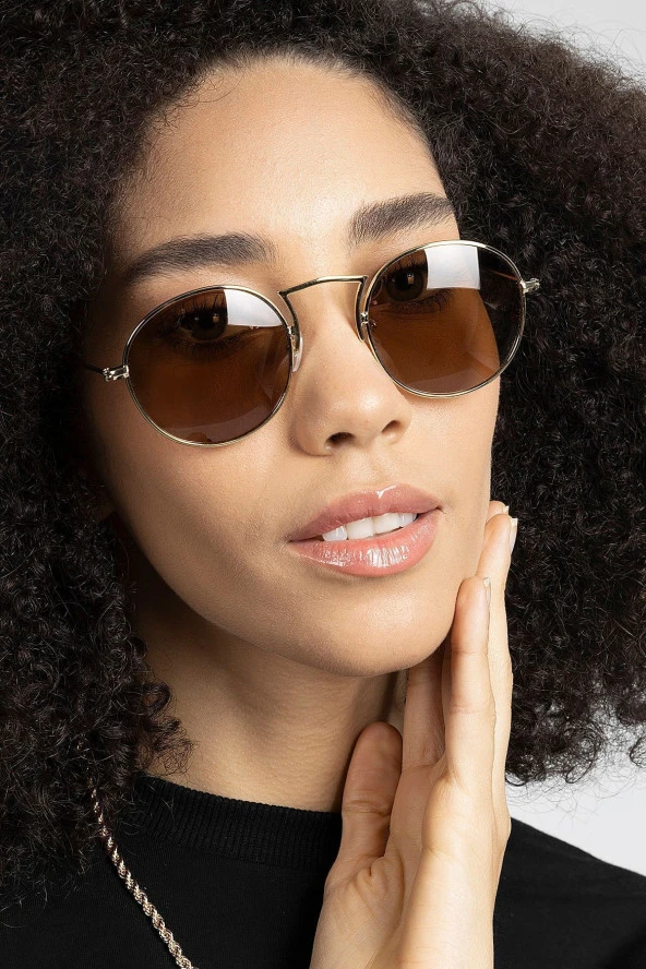 Anahtar Model Pembe Aynalı Cam Kadın Güneş Gözlüğü ürün görseli