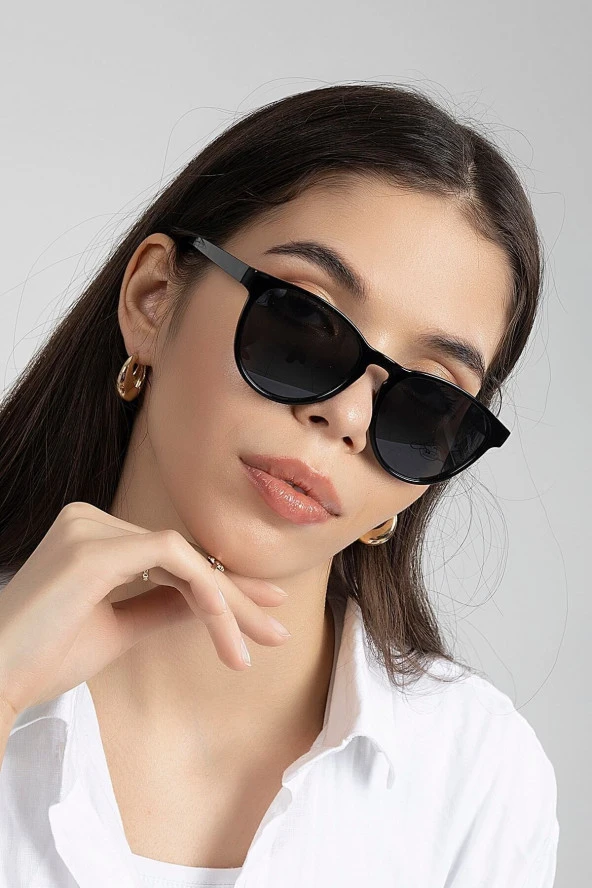 Zeda Yuvarlak Model Metal Çerçeve Kahverengi Kadın Güneş Gözlüğü - 1