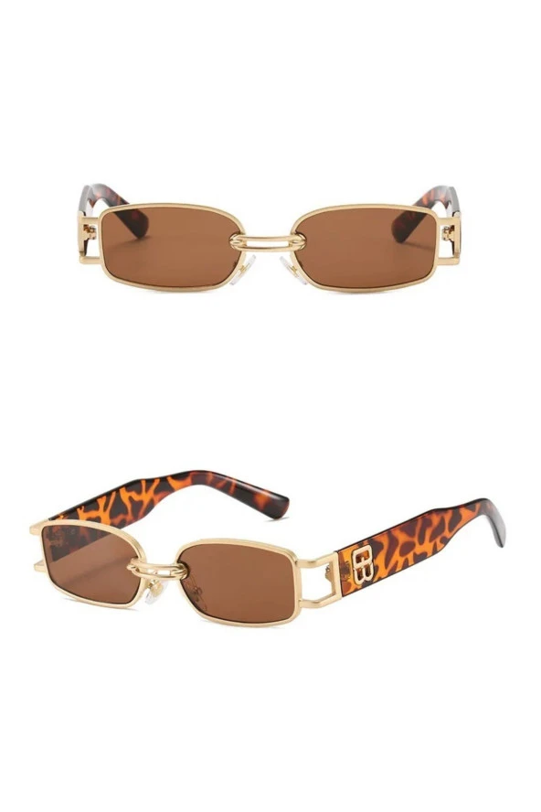 Mavi Aynalı Retro Kadın Güneş Gözlüğü - Resim 6