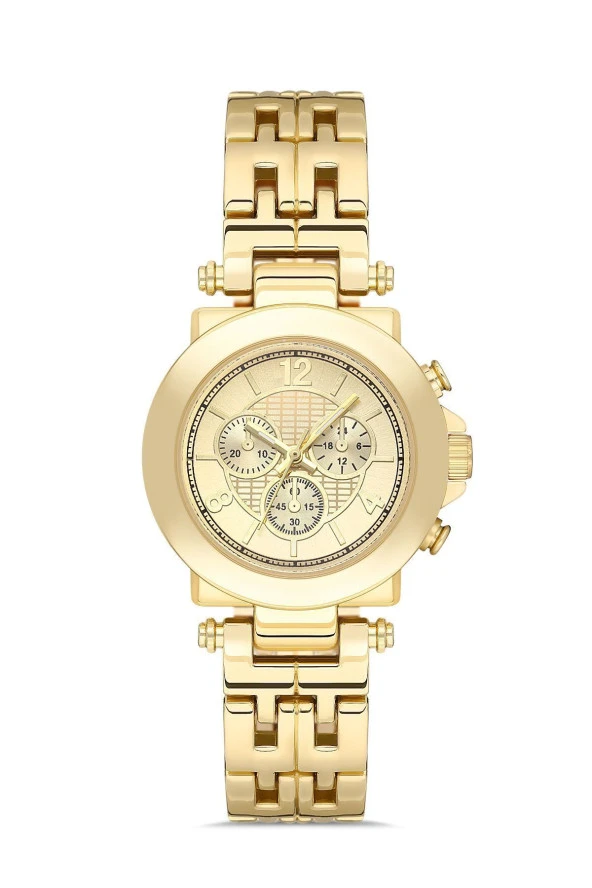 Dekoratif Kadran Taşlı Tasarım Metal Kordon Kadın Kol Saati - 2