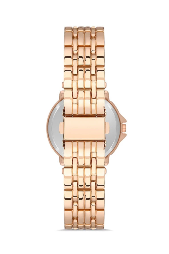 Dekoratif Kadran Taşlı Tasarım Metal Kordon Kadın Kol Saati - 4