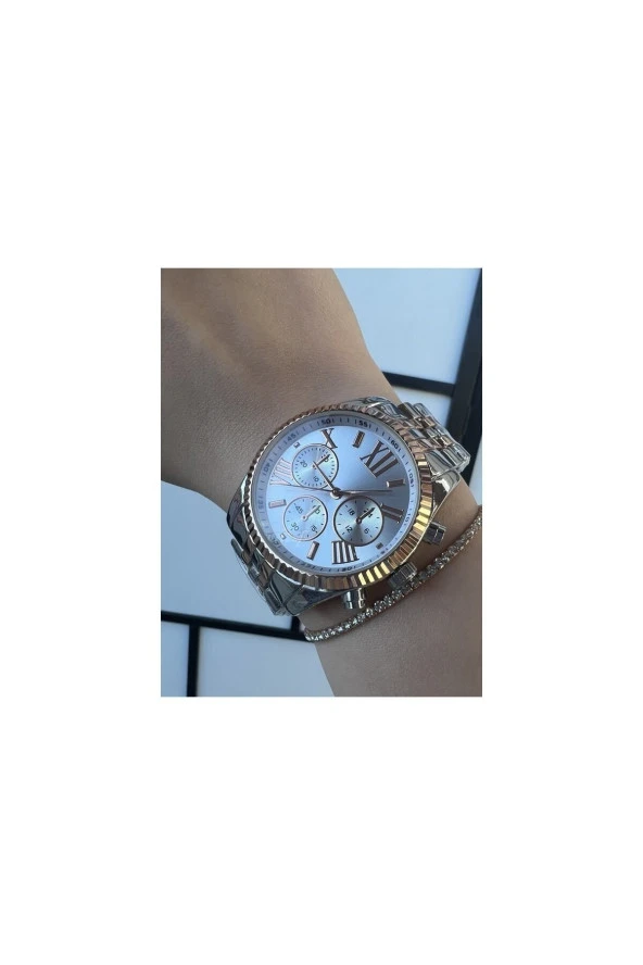 Dekoratif Göstergeli Metal Kordon Kadın Kol Saati - 5