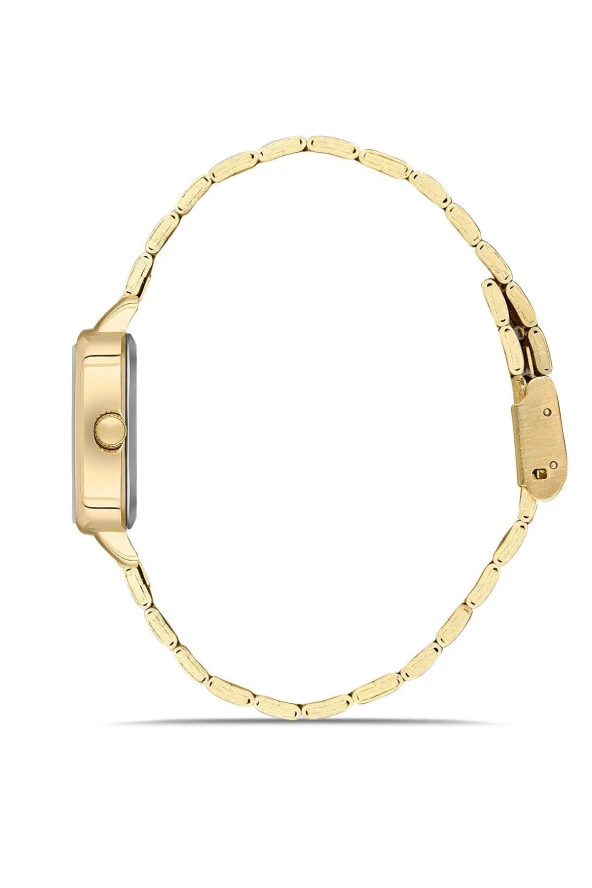 Minimal Retro Ayarlanabilir Kordon Gold-beyaz Renk Kadın Kol Saati - Resim 3