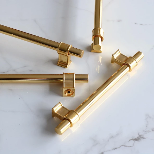 Hisar Altın Gold Düz Metal Kulp Kulpu 192 mm Çekmece Mobilya Mutfak Dolabı Dolap Kulpları Kulbu - 4