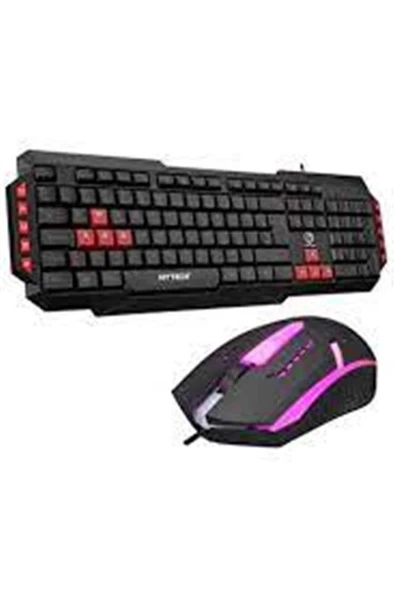 Hytech HYK-46 Siyah USB Kırmızı Tuşlu Q Gaming Oyuncu Klavye + Mouse set