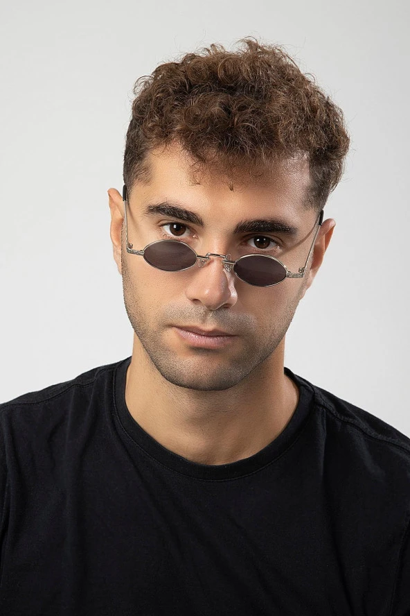 Mavi Yuvarlak Kemik Kasa Kadın Güneş Gözlüğü ürün görseli