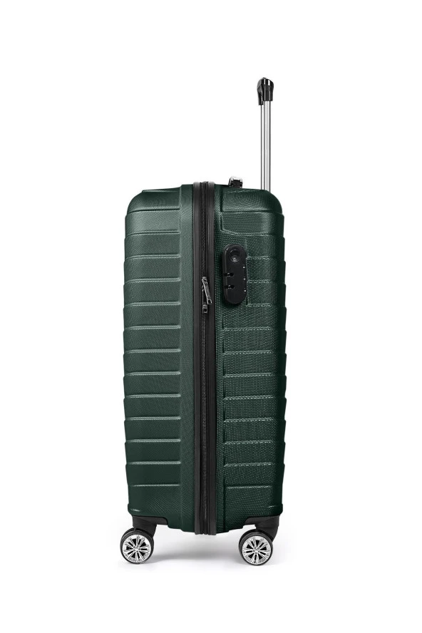 Yeşil Valiz Seti %100 Abs 3'lü Set(KABİN-ORTA-BÜYÜK BOY) - 3