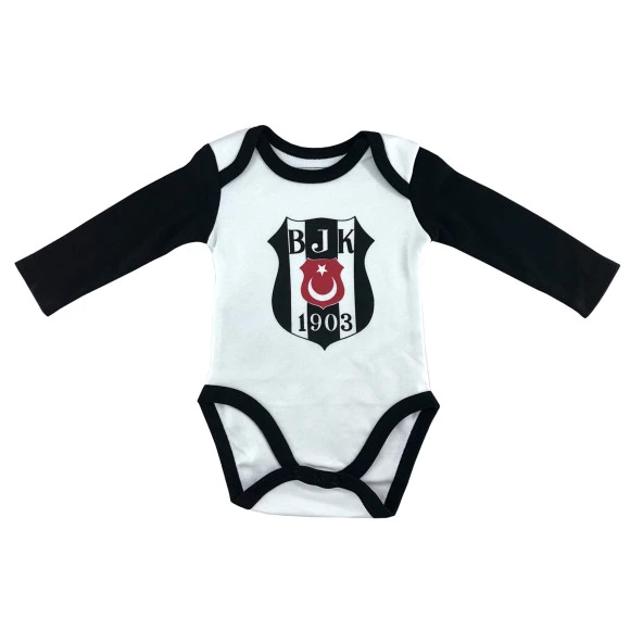 Beşiktaş Orjinal Lisanslı Kişiye Özel Ahşap Kutulu Uzun Kol Zıbın & Body - 2