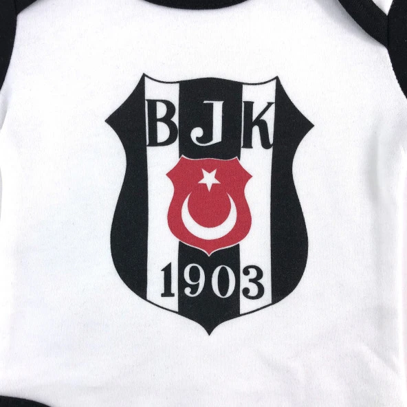Beşiktaş Orjinal Lisanslı Kişiye Özel Ahşap Kutulu Uzun Kol Zıbın & Body - 3