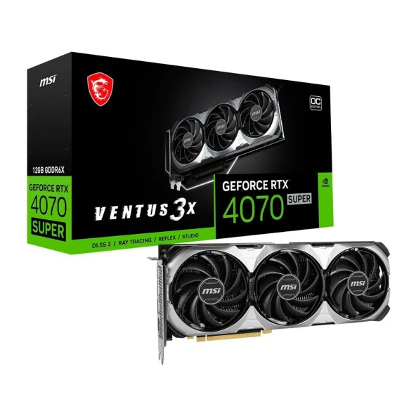 MSI GeForce RTX 4070 SUPER VENTUS 3X 12G OC 12GB GDDR6X 192Bit HDMI/DP Ekran Kartı