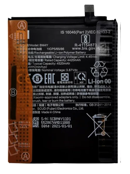 Xiaomi Redmi K40 - BM 4Y - Batarya Pil Sıfır Orijinal