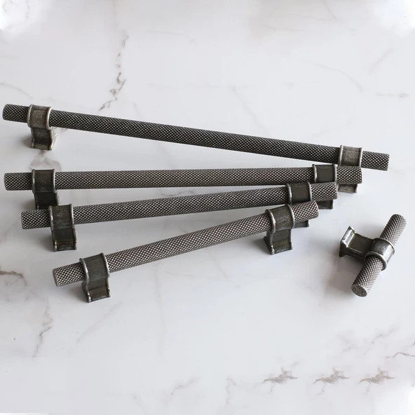 Hisar Eskitme Antik Gümüş Metal 192 mm Mobilya Mutfak Çekmece Dolap Dolabı Kulpu Kulbu Kulpları - Resim 5