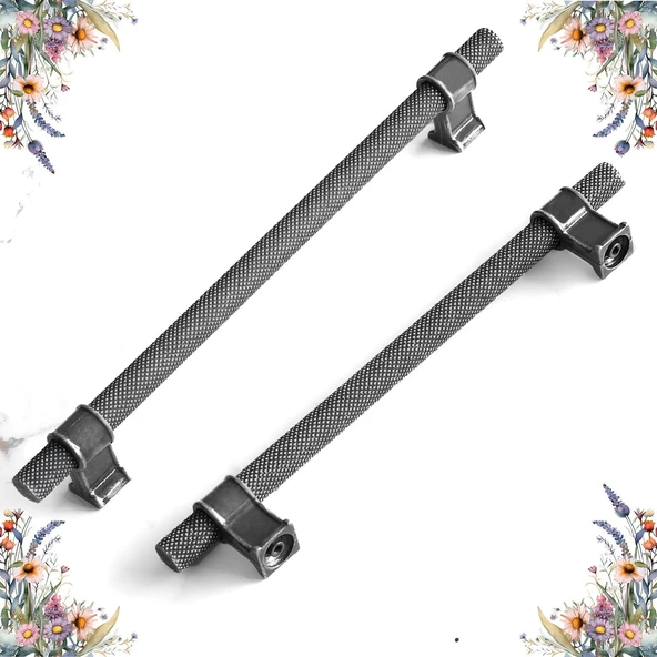 Hisar Eskitme Antik Gümüş Metal 192 mm Mobilya Mutfak Çekmece Dolap Dolabı Kulpu Kulbu Kulpları - Resim 7